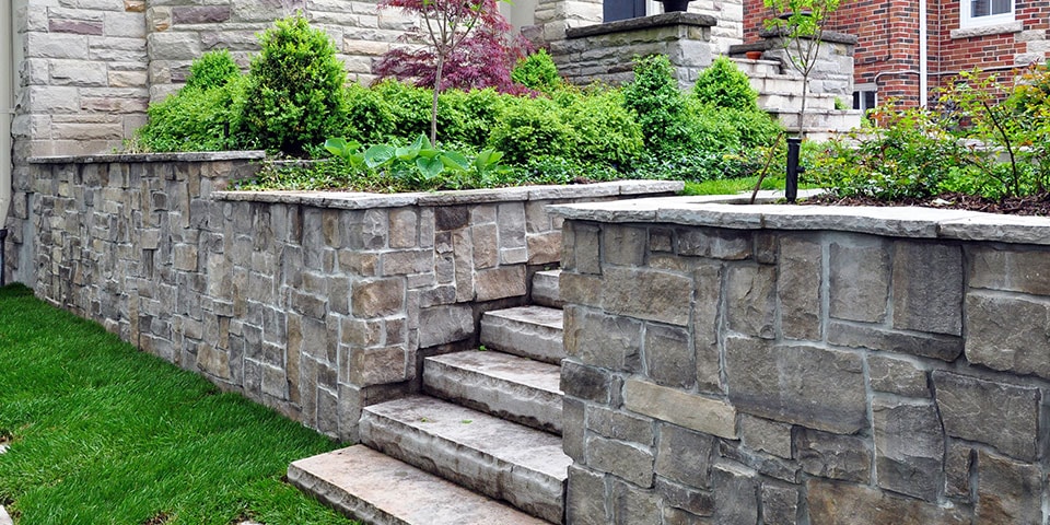 Retaining Wall Installation in Windham project 1